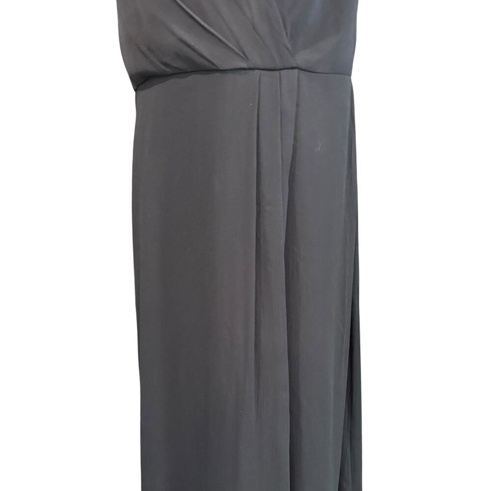 NWT Adrianna Papell Bead Yoke Chiffon Maxi Dress Mermaid Gown SZ 12 Formal Black - Picture 4 of 11